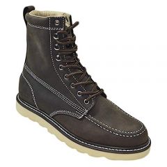 Mens Classic 8" Moc Toe Wedge Work Boots Full Grain Oil Tanned Leather