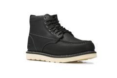 Golden Fox 6" Moc Toe Wedge Pro Work Boots Black