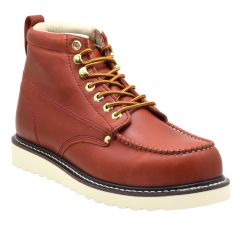Mens 6" Classic Moc Toe Wedge Work Boot Leather 