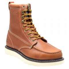 Mens Classic 8" Moc Toe Wedge Work Boots Full Grain Oil Tanned Leather