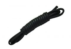 36" Waxy Black Round Laces (2.5MM Thin)