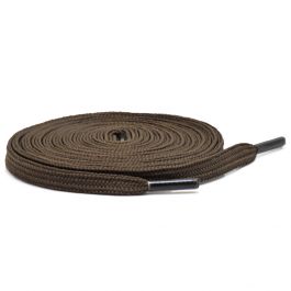 brown flat laces