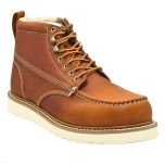 Mens 6" Classic Moc Toe Work Boot Tanned Leather