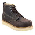 Mens 6" Classic Moc Toe Wedge Work Boot Leather 