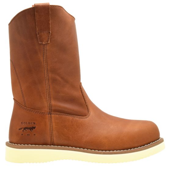 Men's Steel Toe Wellington Work Boots : Golden Fox USA