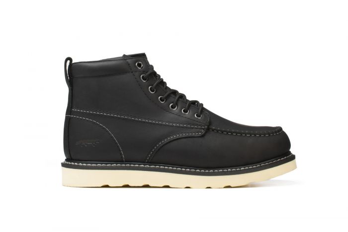 Mens black moc toe boots deals