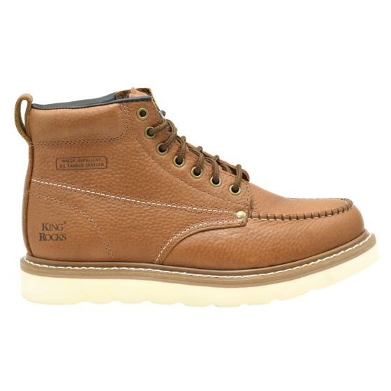 King Rocks 6 Pebble Moc Toe Wedge Pro Work Boots
