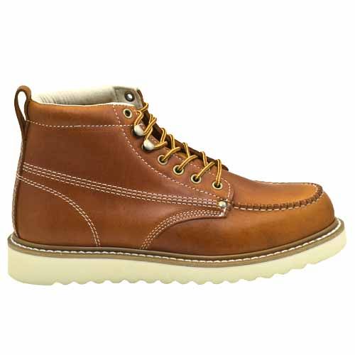 Golden Fox Work Boots 6 Mens Moc Toe Wedge Comfortable Boot for Construction 