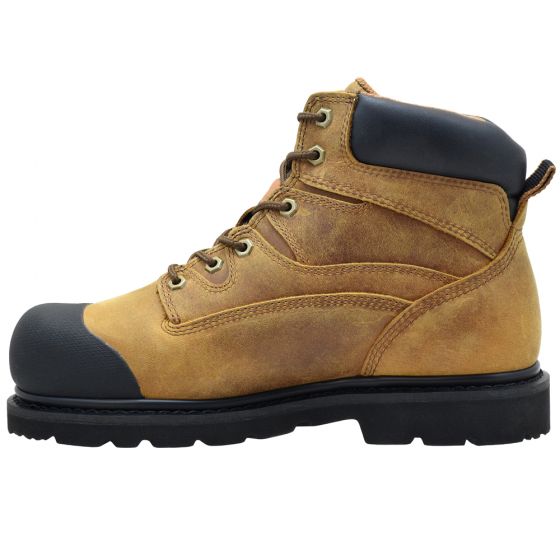 King Rocks - 0128T Safety Steel Toe Industrial Work Boots : Golden