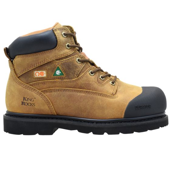 King Rocks - 0128T Safety Steel Toe Industrial Work Boots : Golden